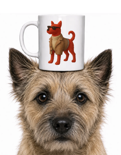 KNITTED DOG COFFEE MUG
