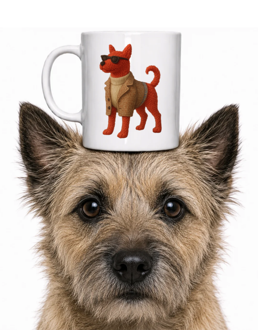 KNITTED DOG COFFEE MUG