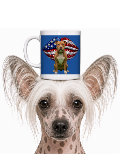 LOVE USA DOG COFFEE MUG