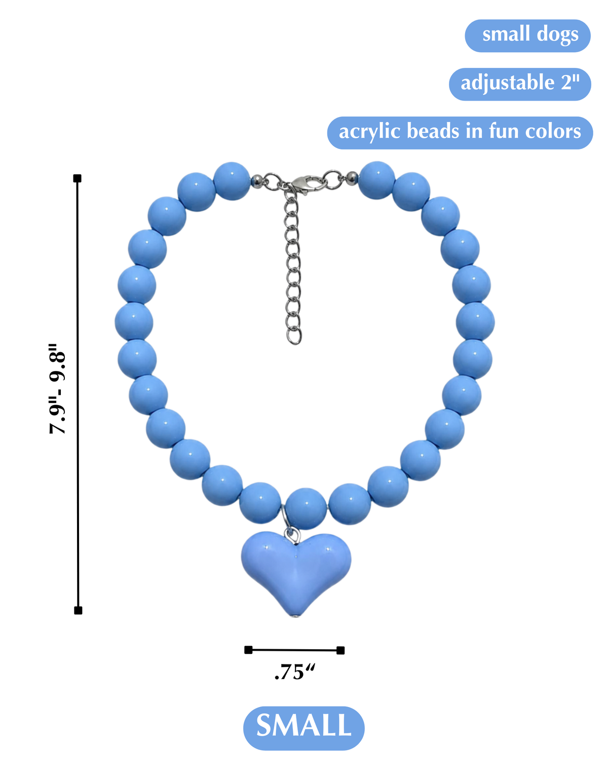 SHOW THEM THE LOVE NECKLACE-BLUE