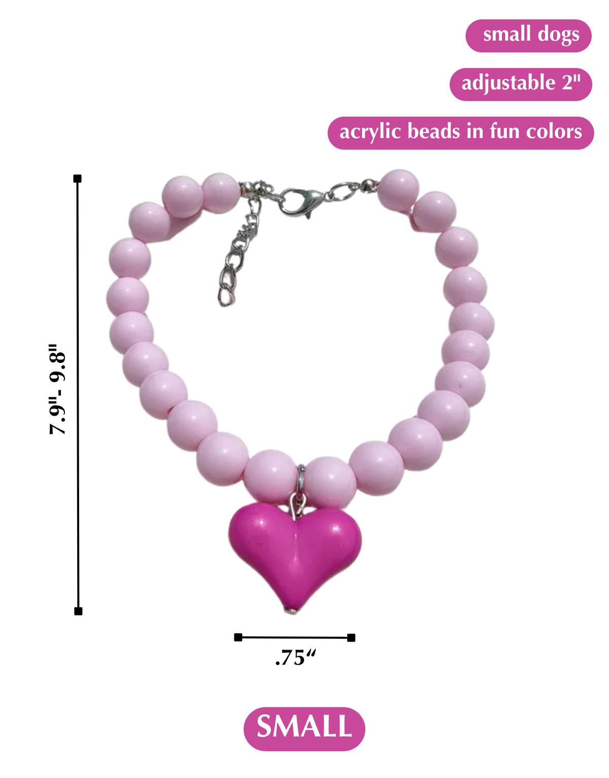 SHOW THEM THE LOVE NECKLACE-PINK
