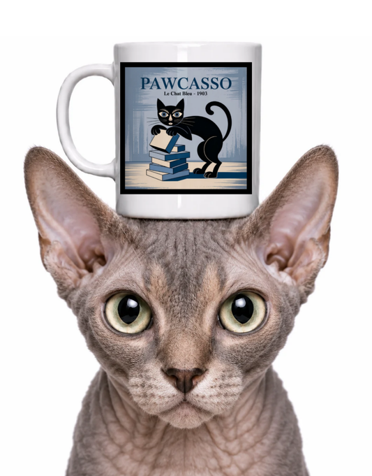 PAWCASSO CAT COFFEE MUG