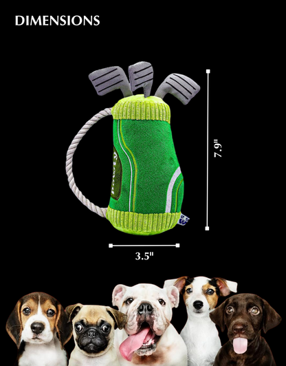 TEE TIME! GOLF BAG DOG TOY