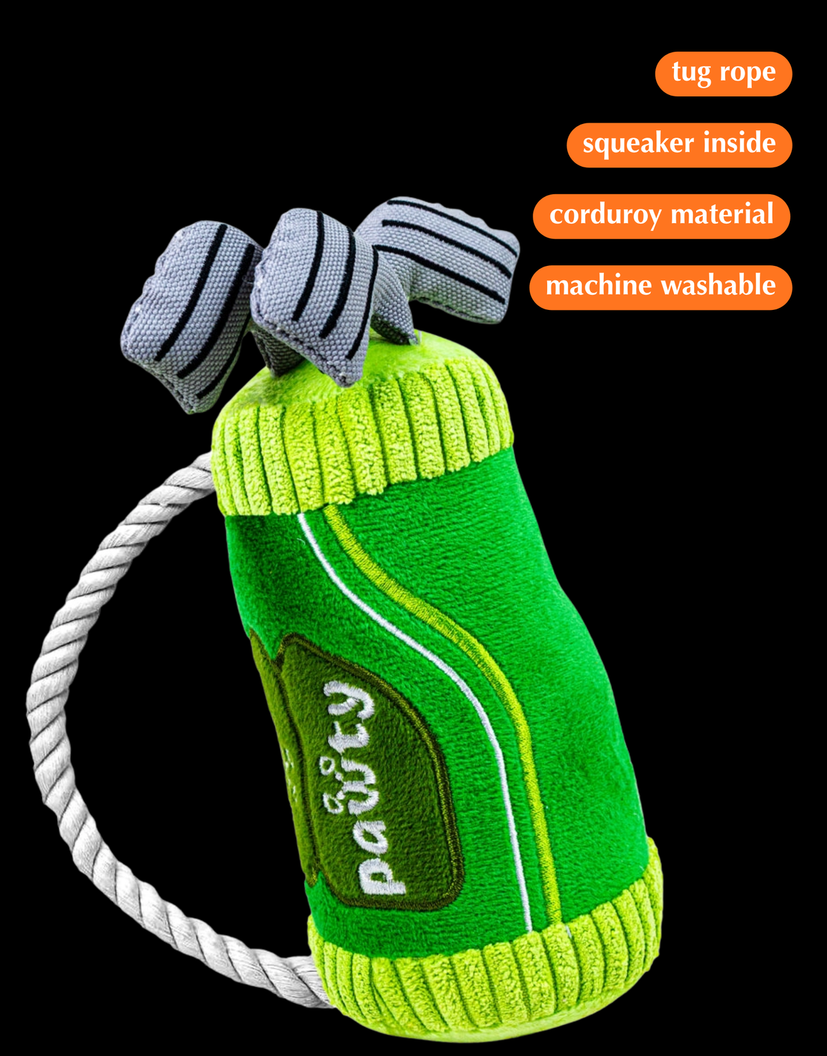 TEE TIME! GOLF BAG DOG TOY