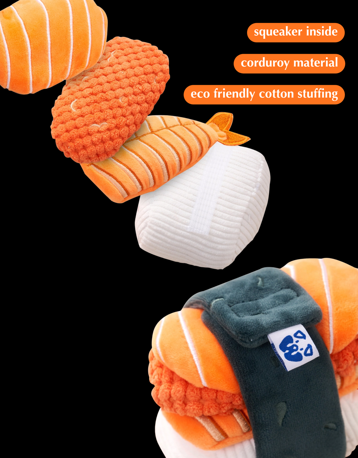 SUSHI SET DOG TOY