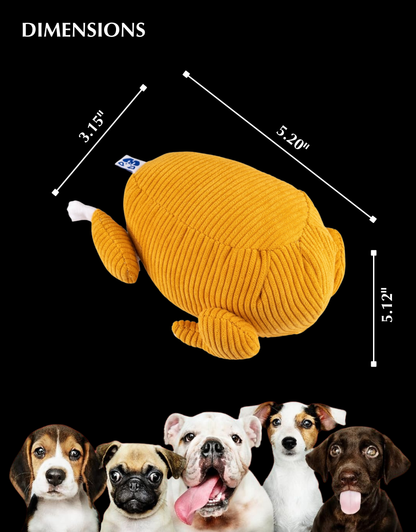 STUFFED TURKEY INTERACTIVE DOG TOY