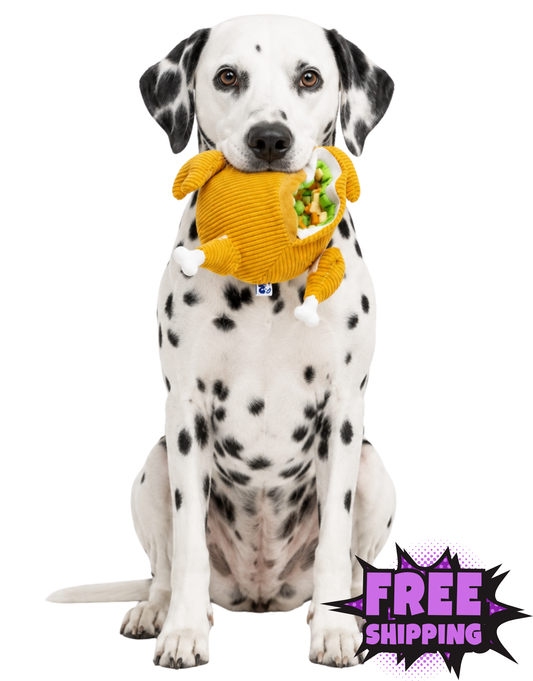 STUFFED TURKEY INTERACTIVE DOG TOY