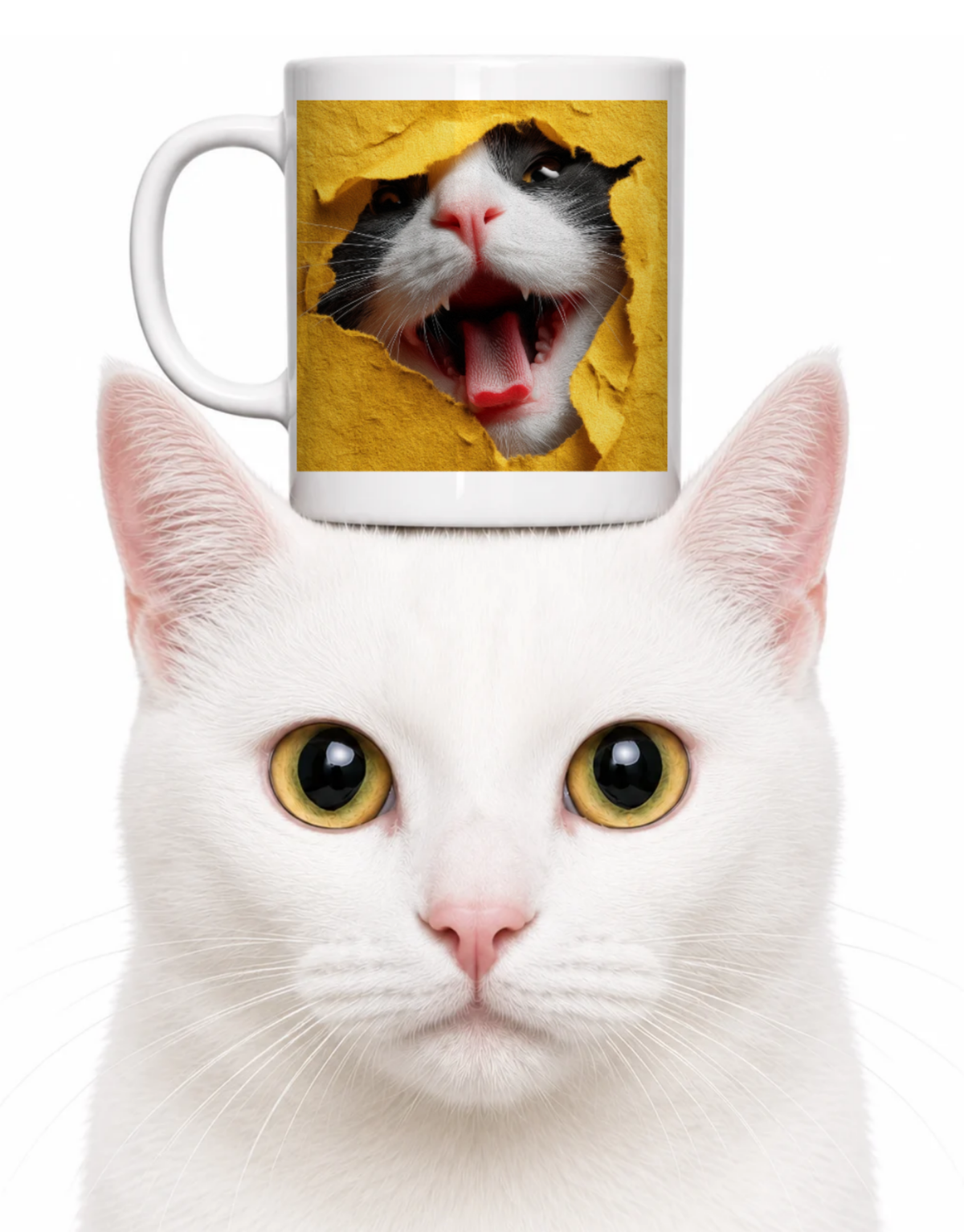 PEEK-A-BOO CAT COFFEE MUG