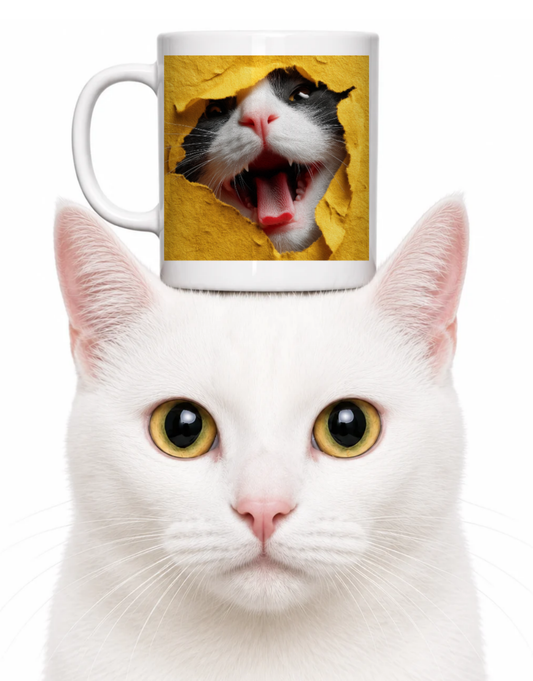 PEEK-A-BOO CAT COFFEE MUG