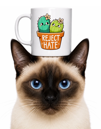 REJECT HATE COFFEE MUG