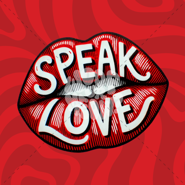 SPEAK LOVE COFFEE MUG
