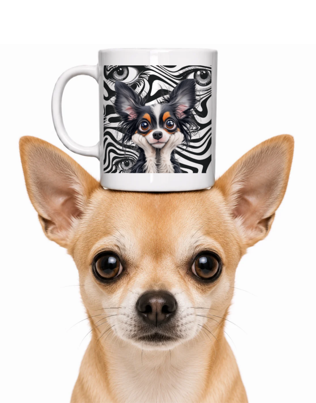 SURREALISTIC HAPPY DOG COFFEE MUG