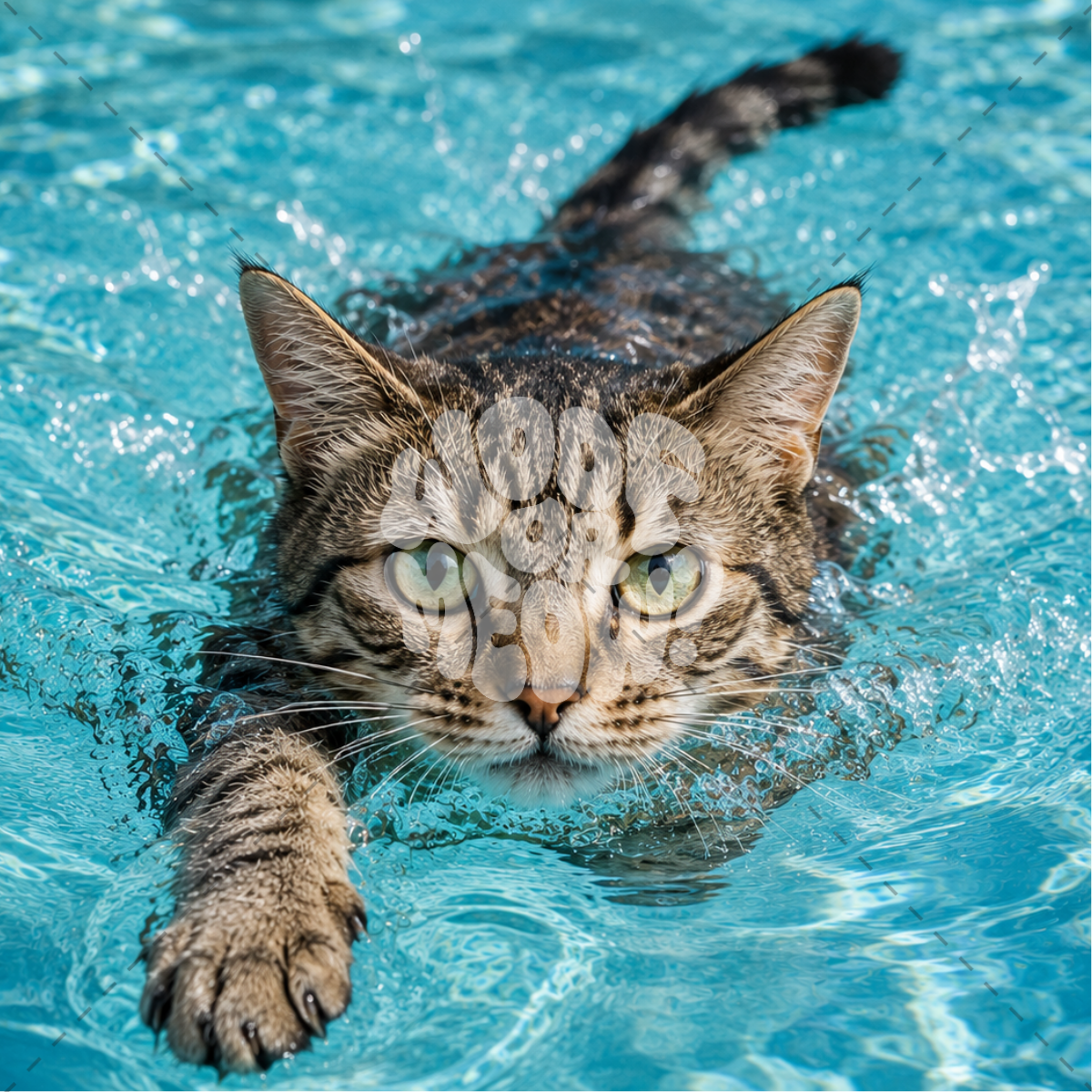 SWIMMING CAT COFFEE MUG