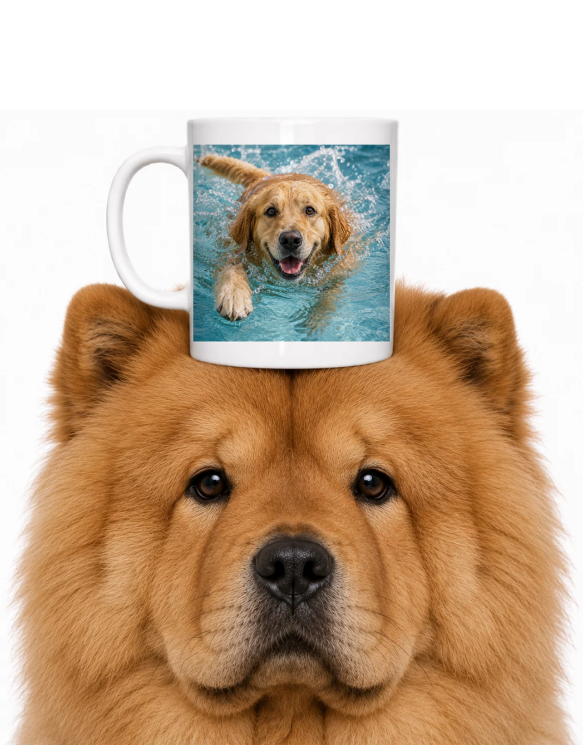 SWIMMING DOG COFFEE MUG
