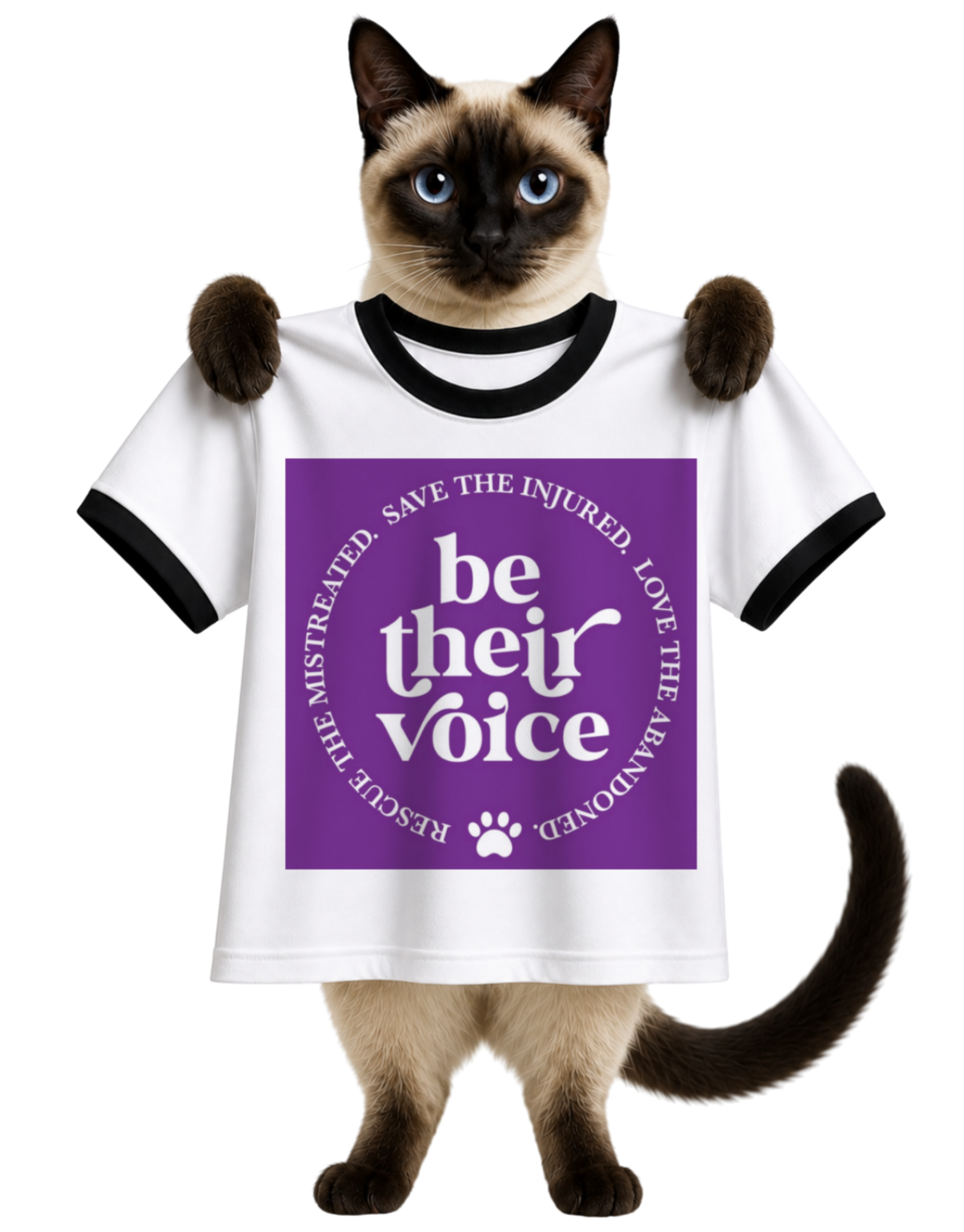 BE THEIR VOICE-RINGER T-SHIRT