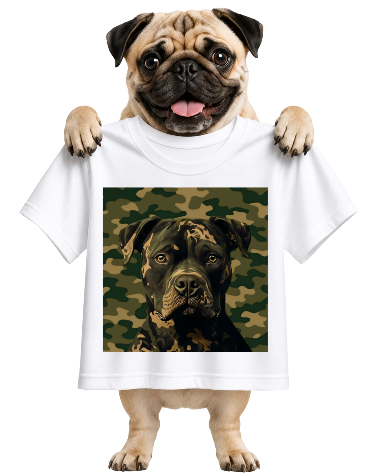 CAMO DOG ON CAMO-UNISEX T-SHIRT