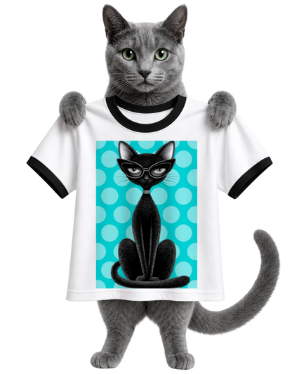 RETRO CAT-RINGER T-SHIRT