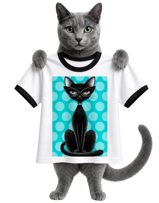 RETRO CAT-RINGER T-SHIRT