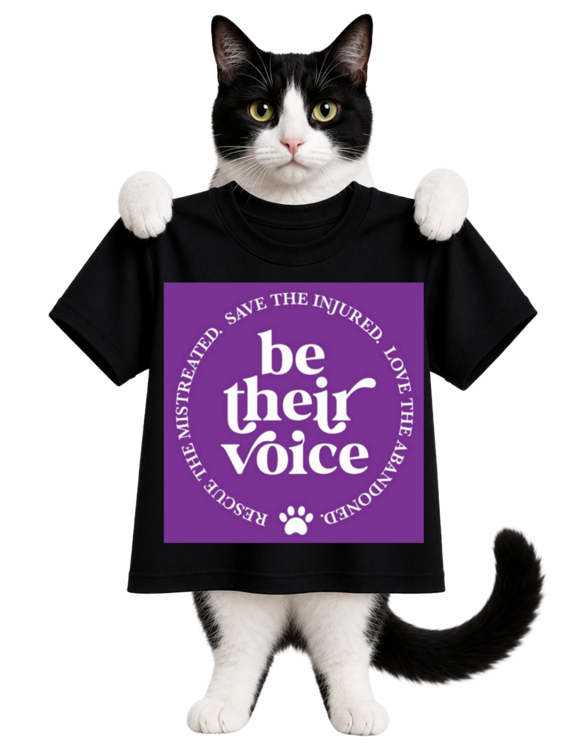 BE THEIR VOICE-SAVE LOVE RESCUE-WOMENS T-SHIRT