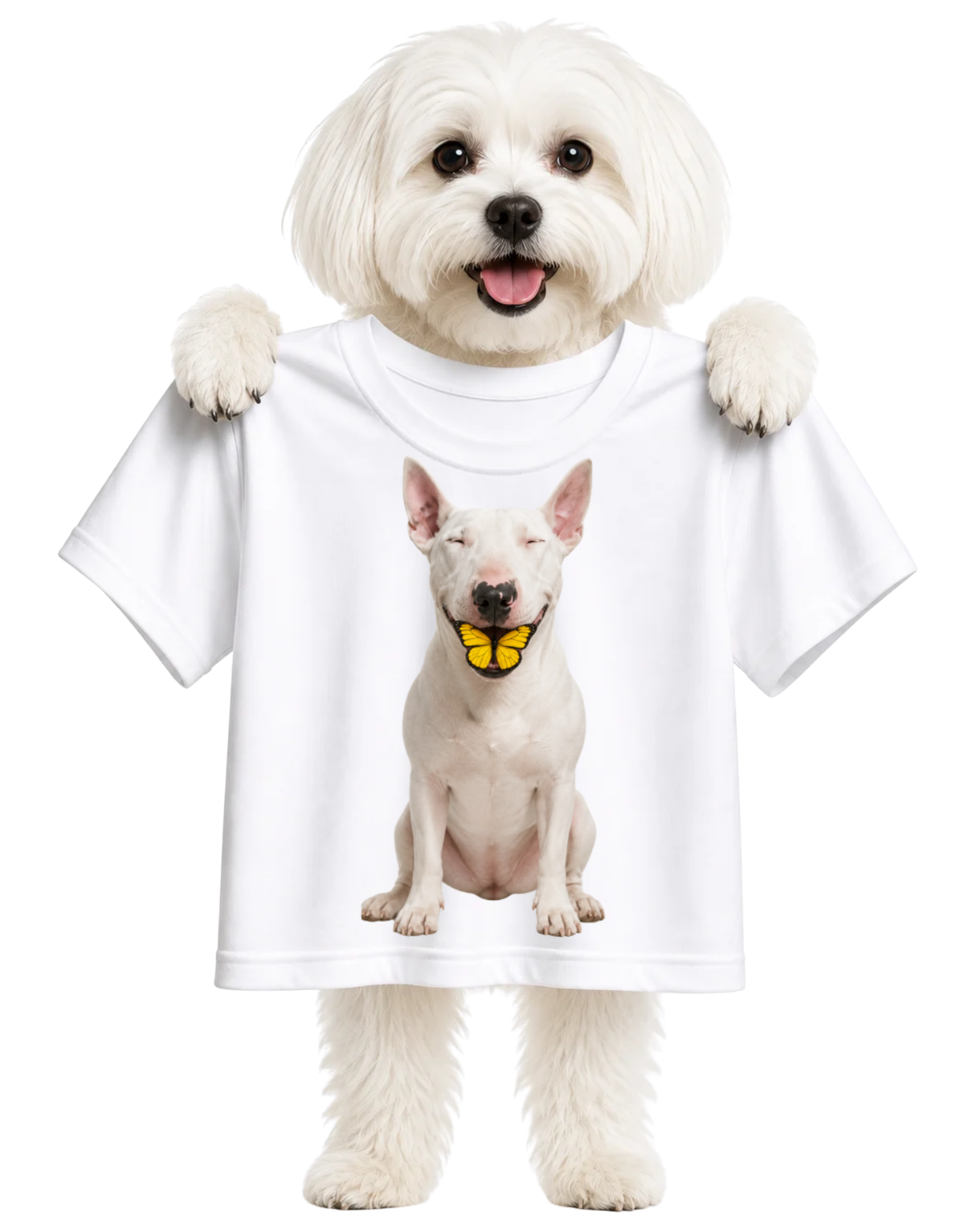 BULL TERRIER BUTTERFLY KISSES-UNISEX T-SHIRT