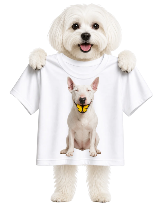 BULL TERRIER BUTTERFLY KISSES-UNISEX T-SHIRT