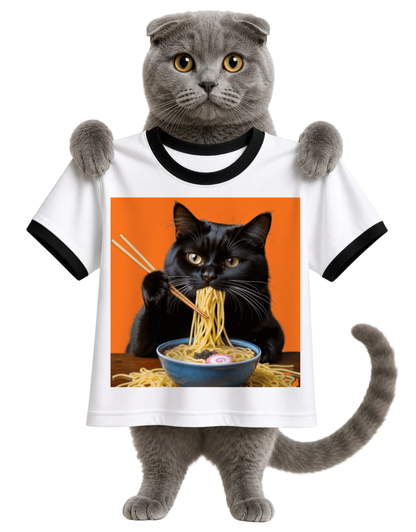 YUM! YUM! RAMEN CAT-RINGER T-SHIRT