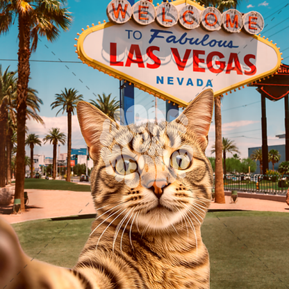 VEGAS CAT COFFEE MUG