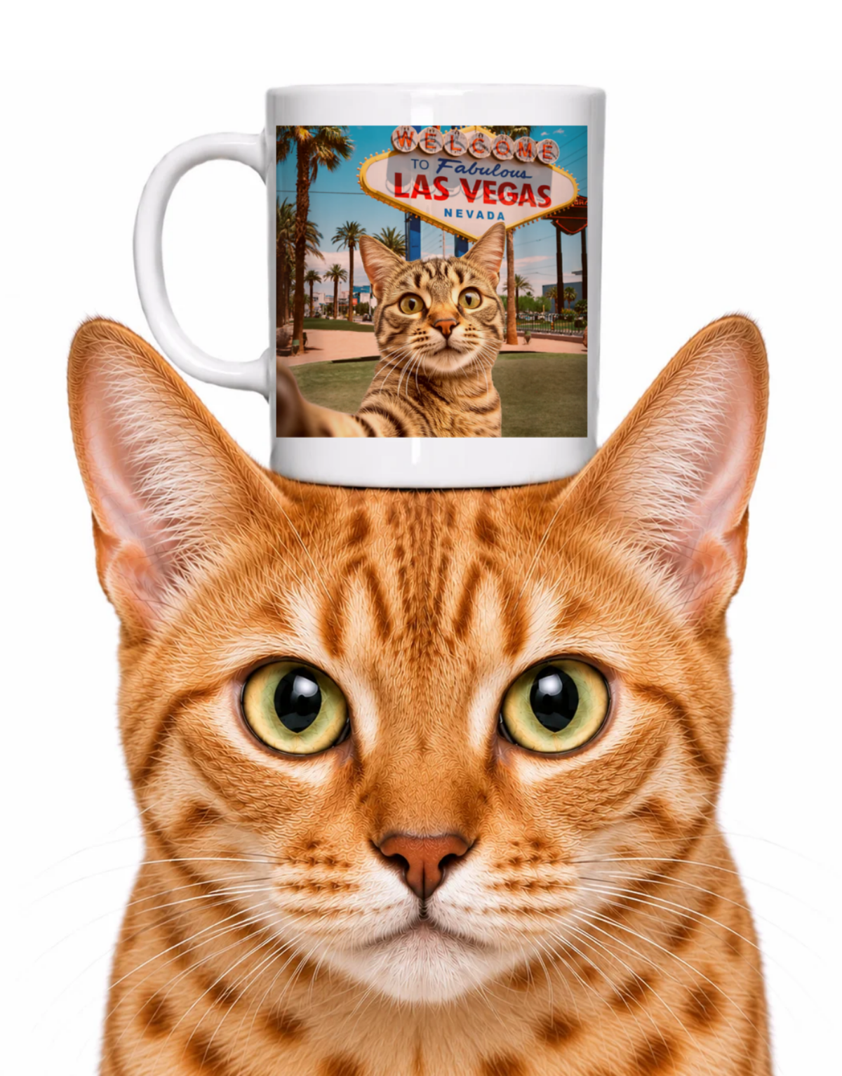VEGAS CAT COFFEE MUG