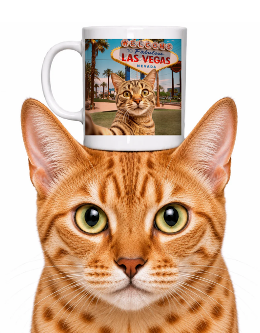 VEGAS CAT COFFEE MUG